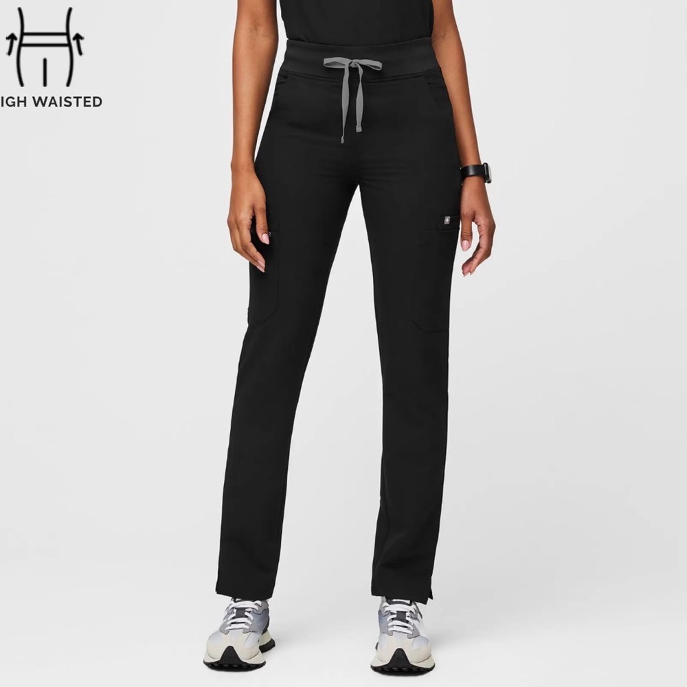 FIGS High Waisted Yola Skinny Scrub Pants XS in Black